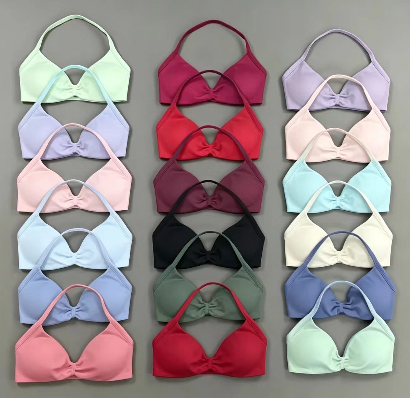 Crop Top Crochet - Sutiã esportivo DF com efeito push-up,