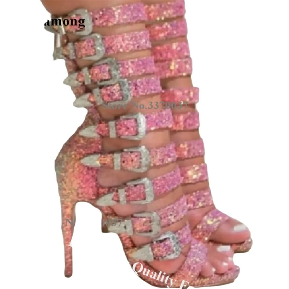 Botas Gladiadoras Curtas com S - Sandal Strappy Heeled avaliação e preço