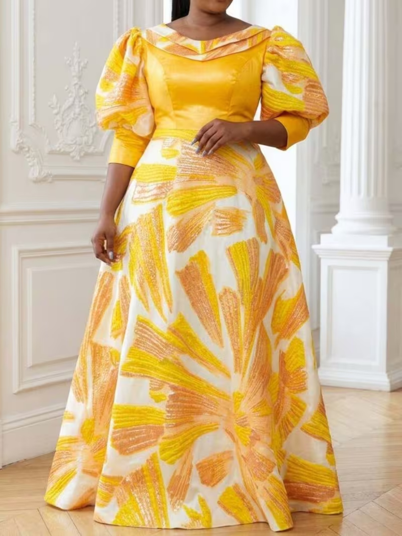 Vestido Maxi de Cetim Estampad - Romper Floral Print avaliação e preço