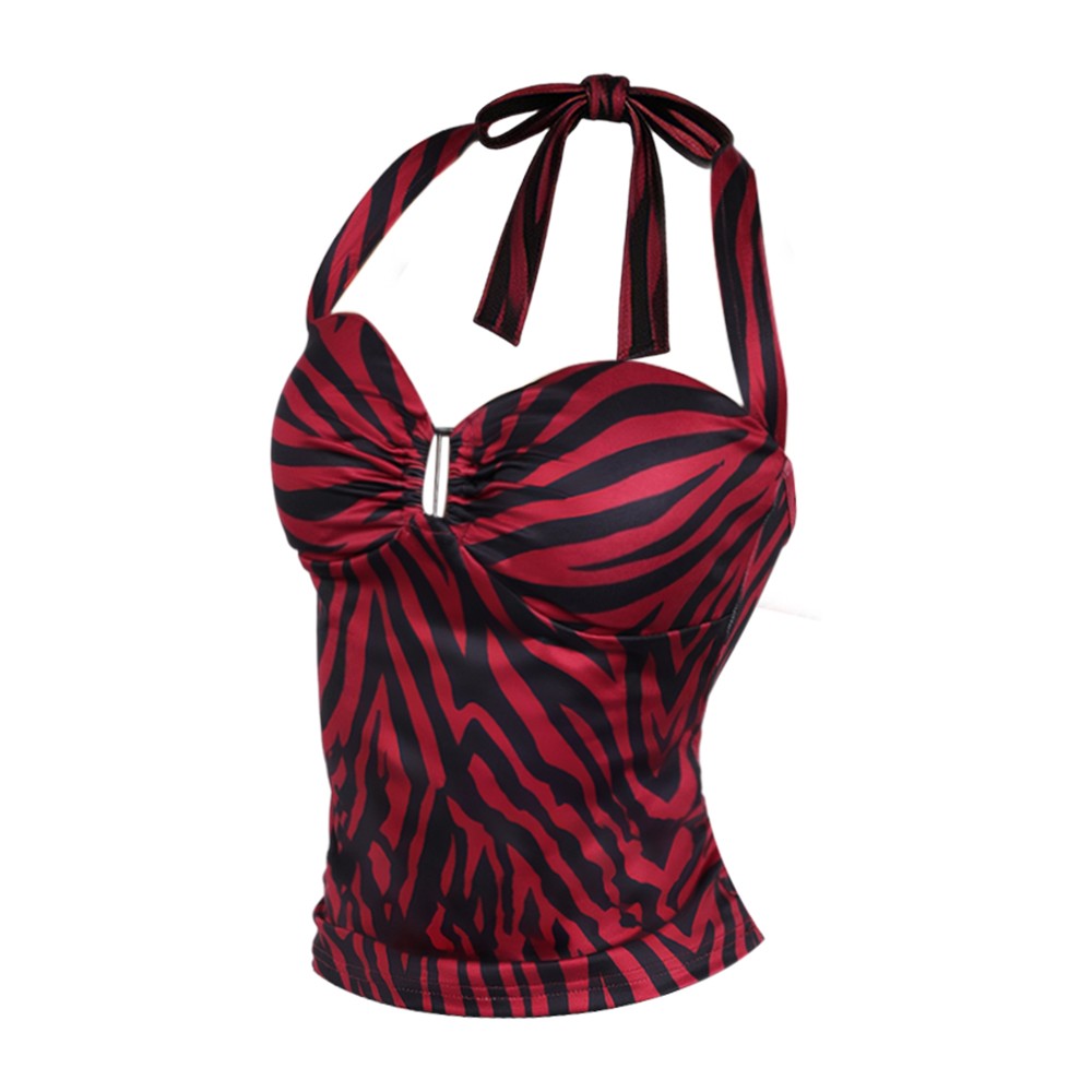 Nikki Cosplay Top Halter Verme - Maxi Dress Halter avaliação e preço