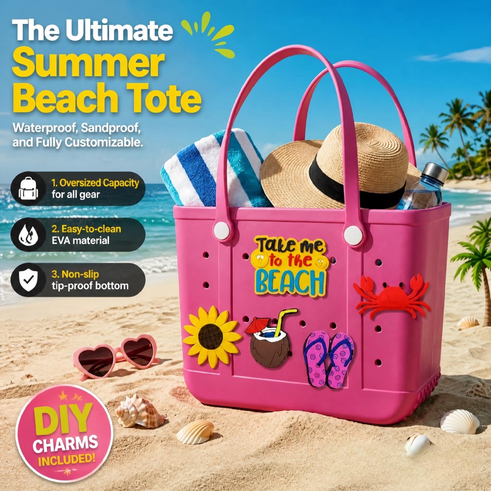 Bolsa de praia grande para mul - Tote Bag Beach avaliação e preço