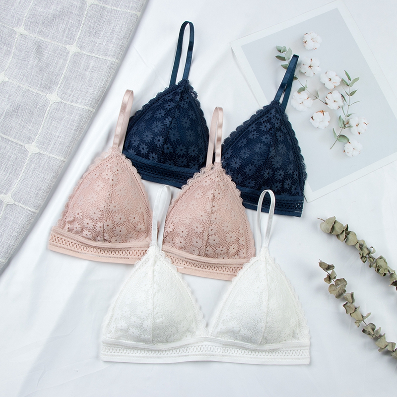 Sexy floral sutiã de renda sup - Bralette Triangle Set avaliação e preço