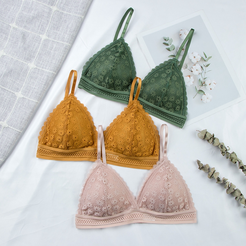 Sexy floral sutiã de renda sup - Bralette Triangle Set avaliação e preço