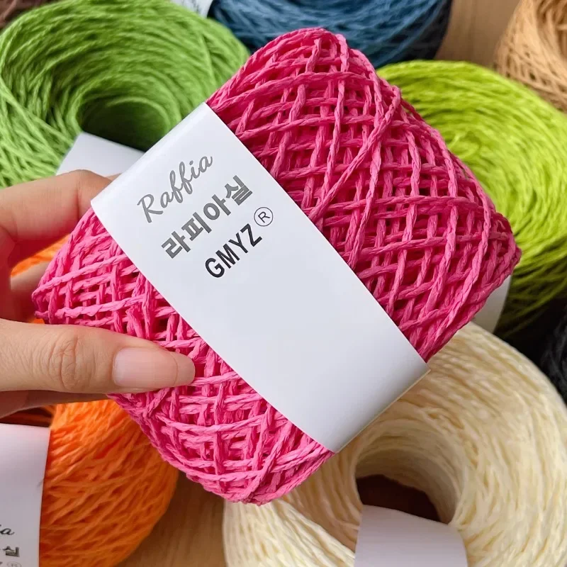 80g cores fio de ráfia fofo na - Crochet Bag Raffia avaliação e preço