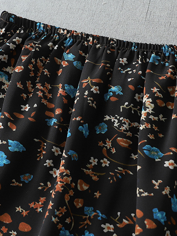 Saia Midi Godê Floral de Chiff - Midi Skirt Floral avaliação e preço