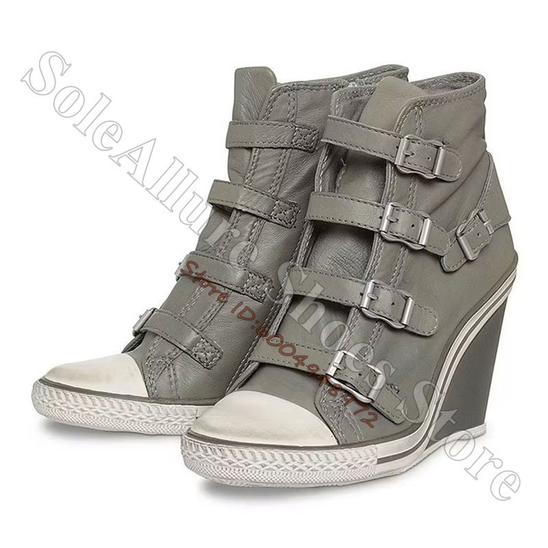 Tênis de cano alto cinza com m - Wedge Espadrille Women avaliação e preço